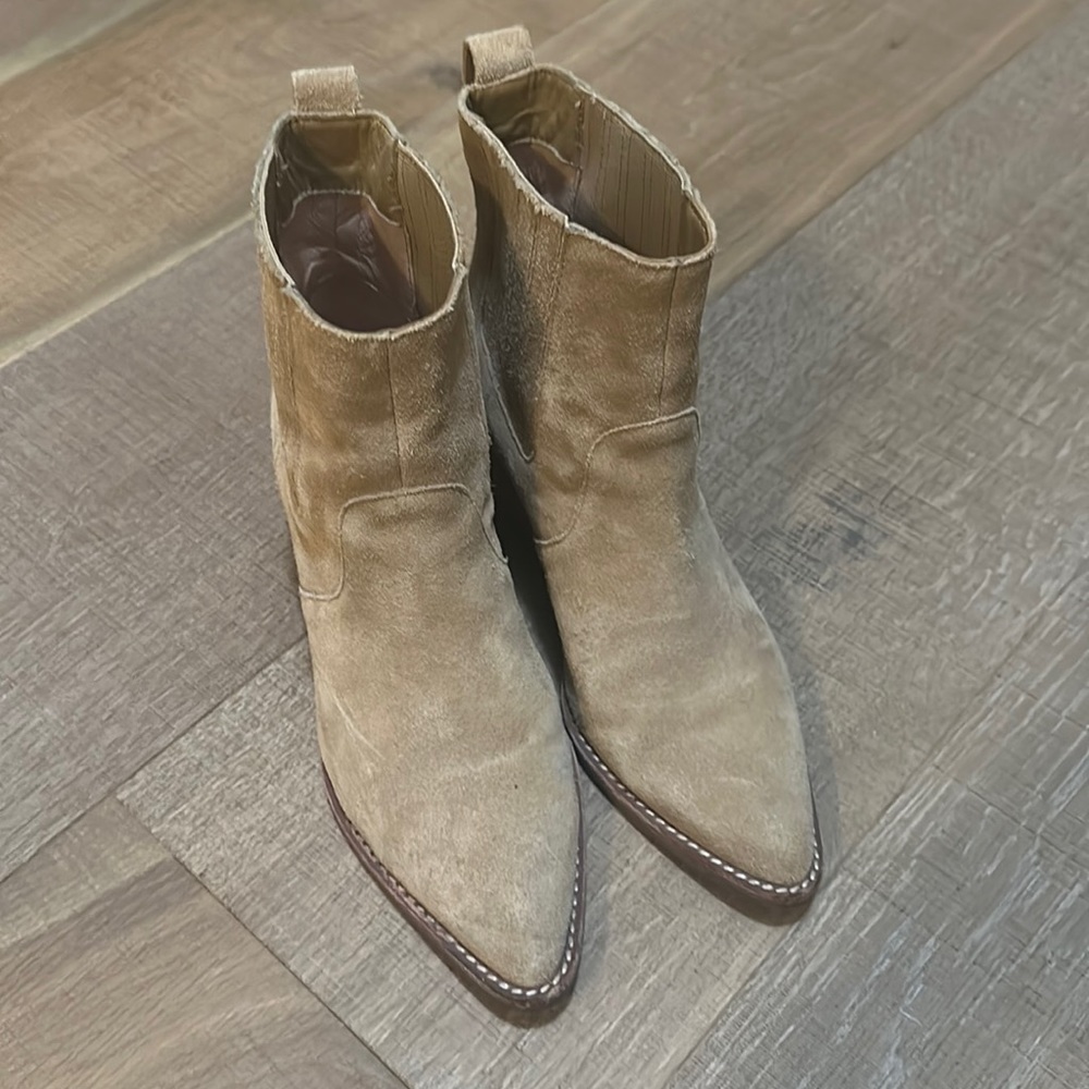Jcrew leather boots, light camel, 7.5